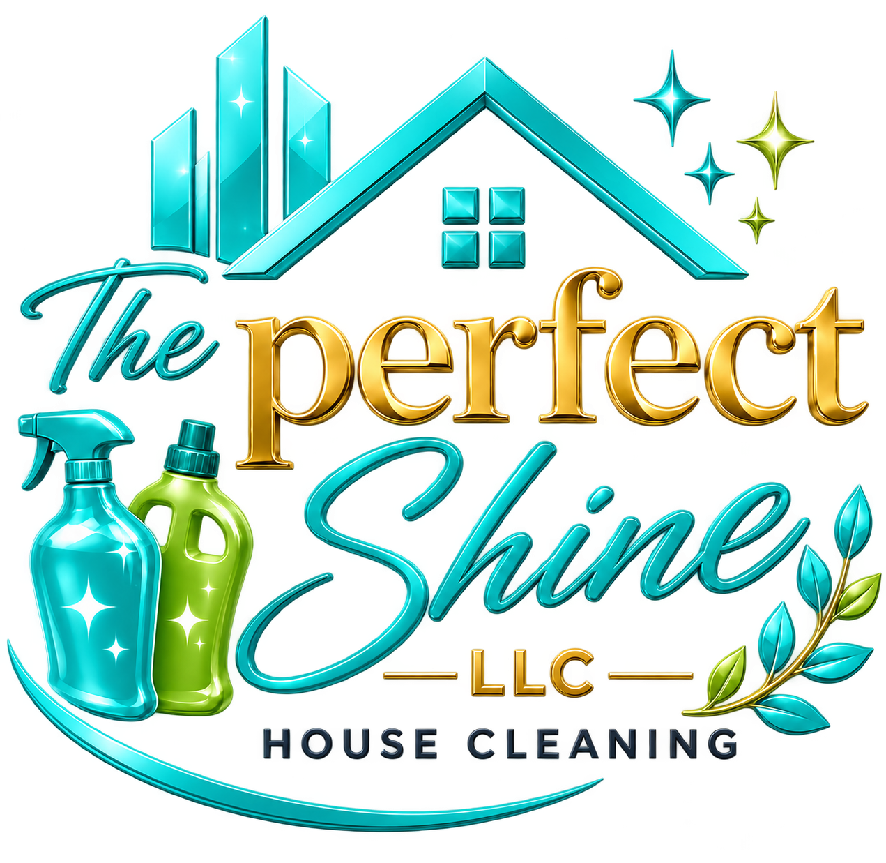 The Perfect Shine LLC house cleaning logo